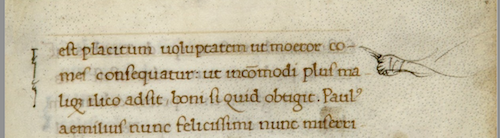 Examples of marginalia and handwriting style from the codex